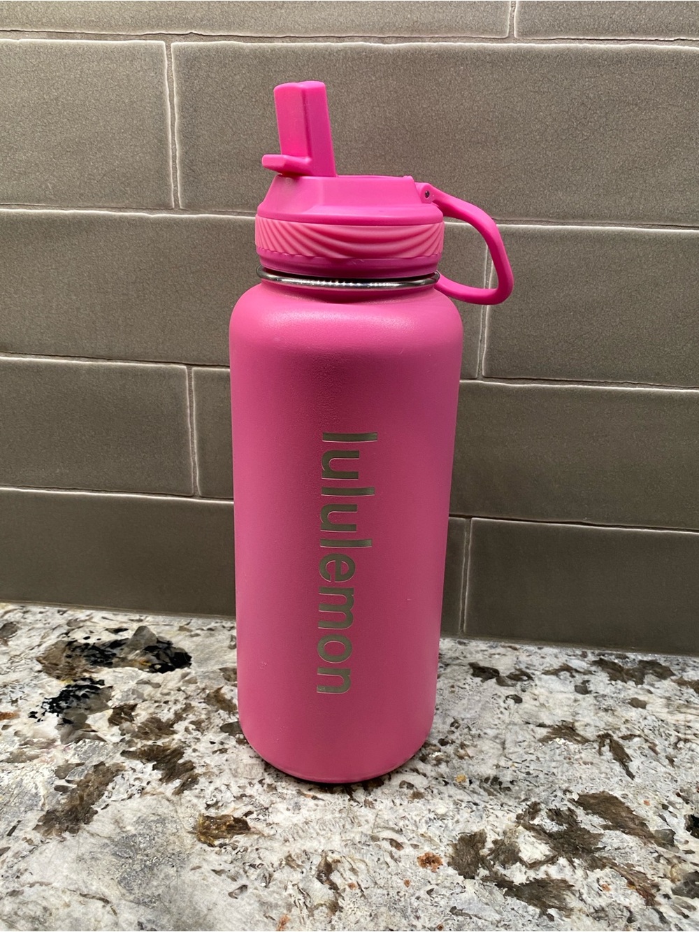 Lululemon Pink Back To Life Sport Water Bottle 32 oz